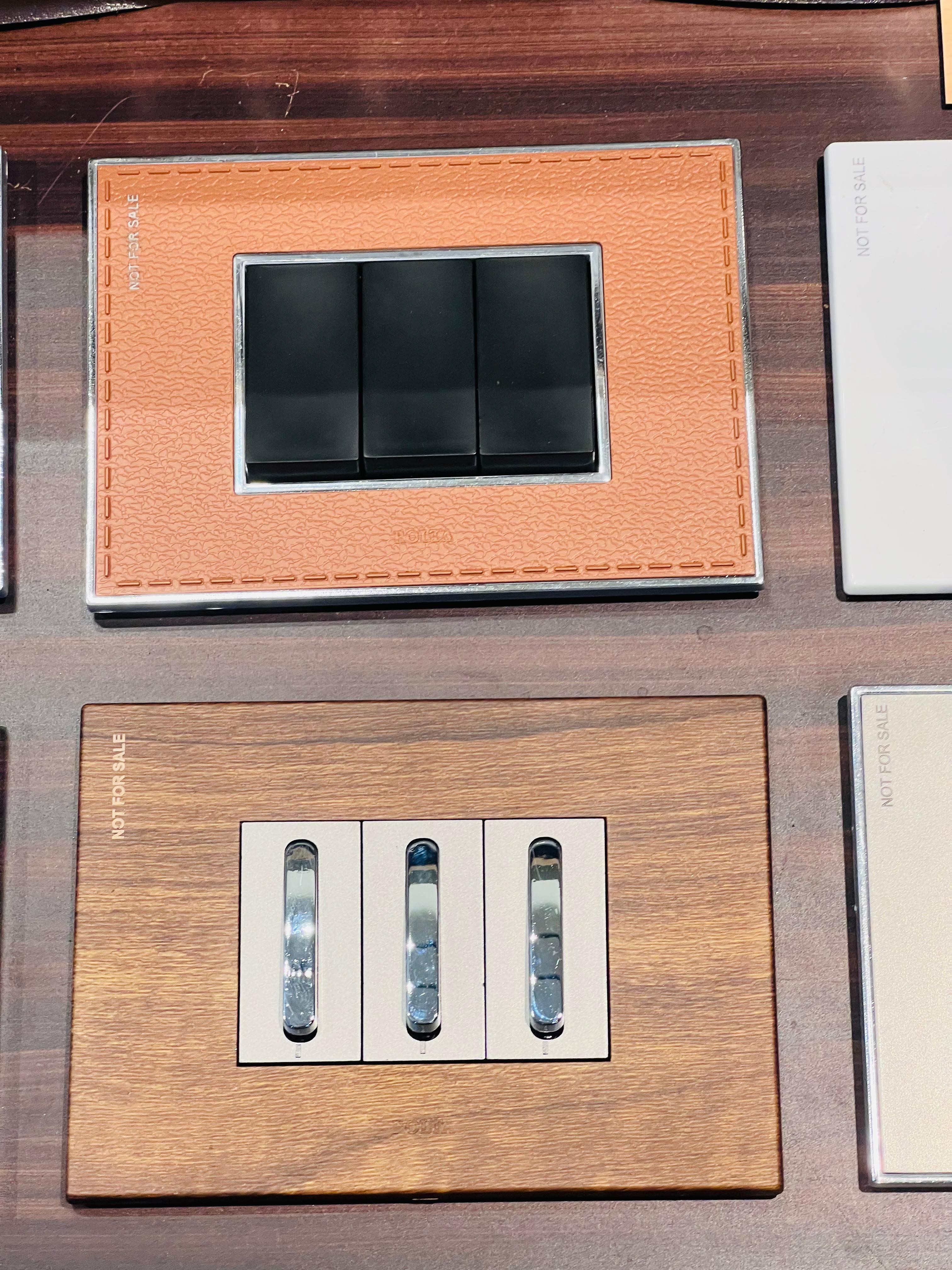 Textured Peach and Wood-Grain Switches