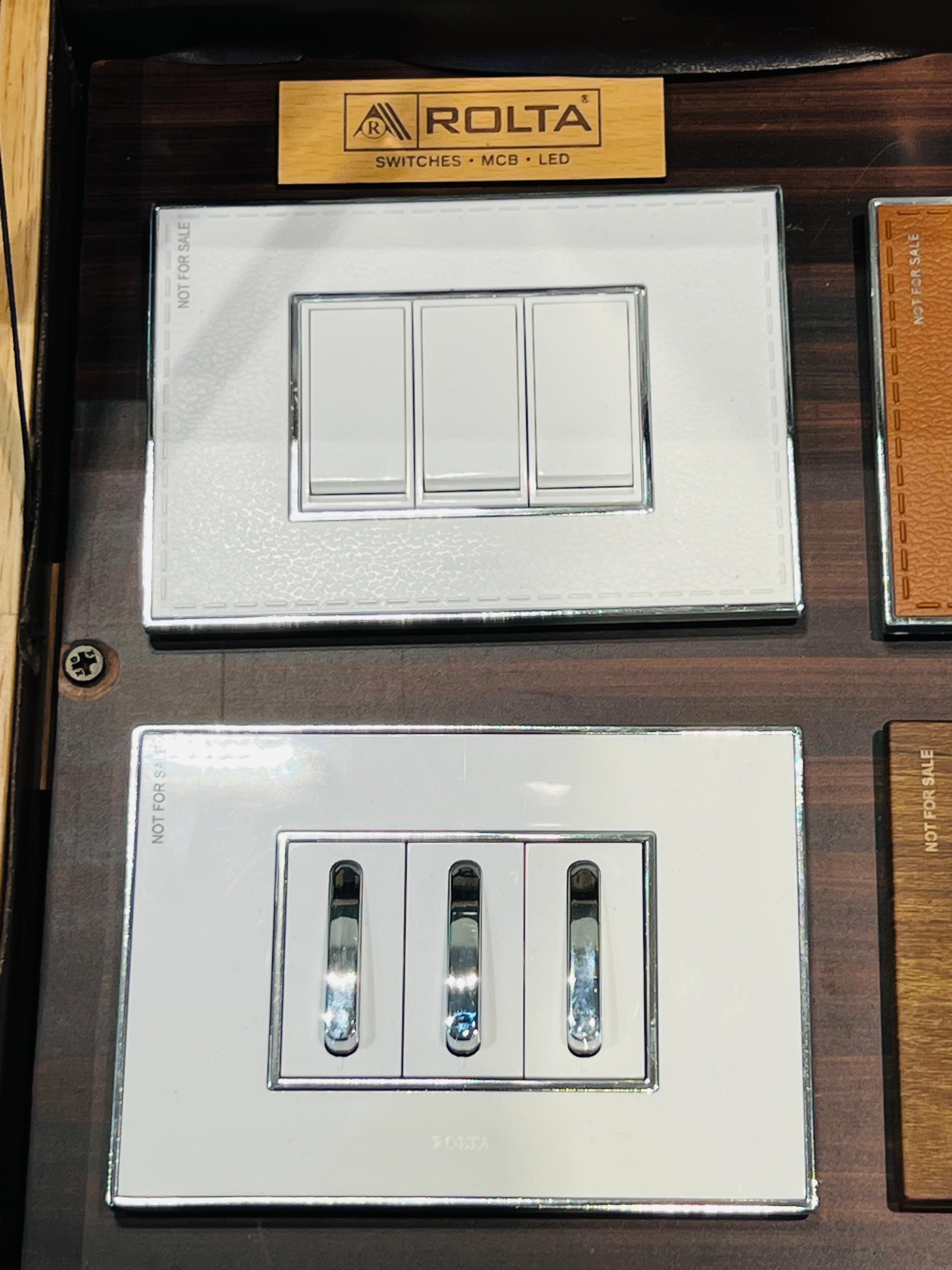 Elegant White and Silver Switches