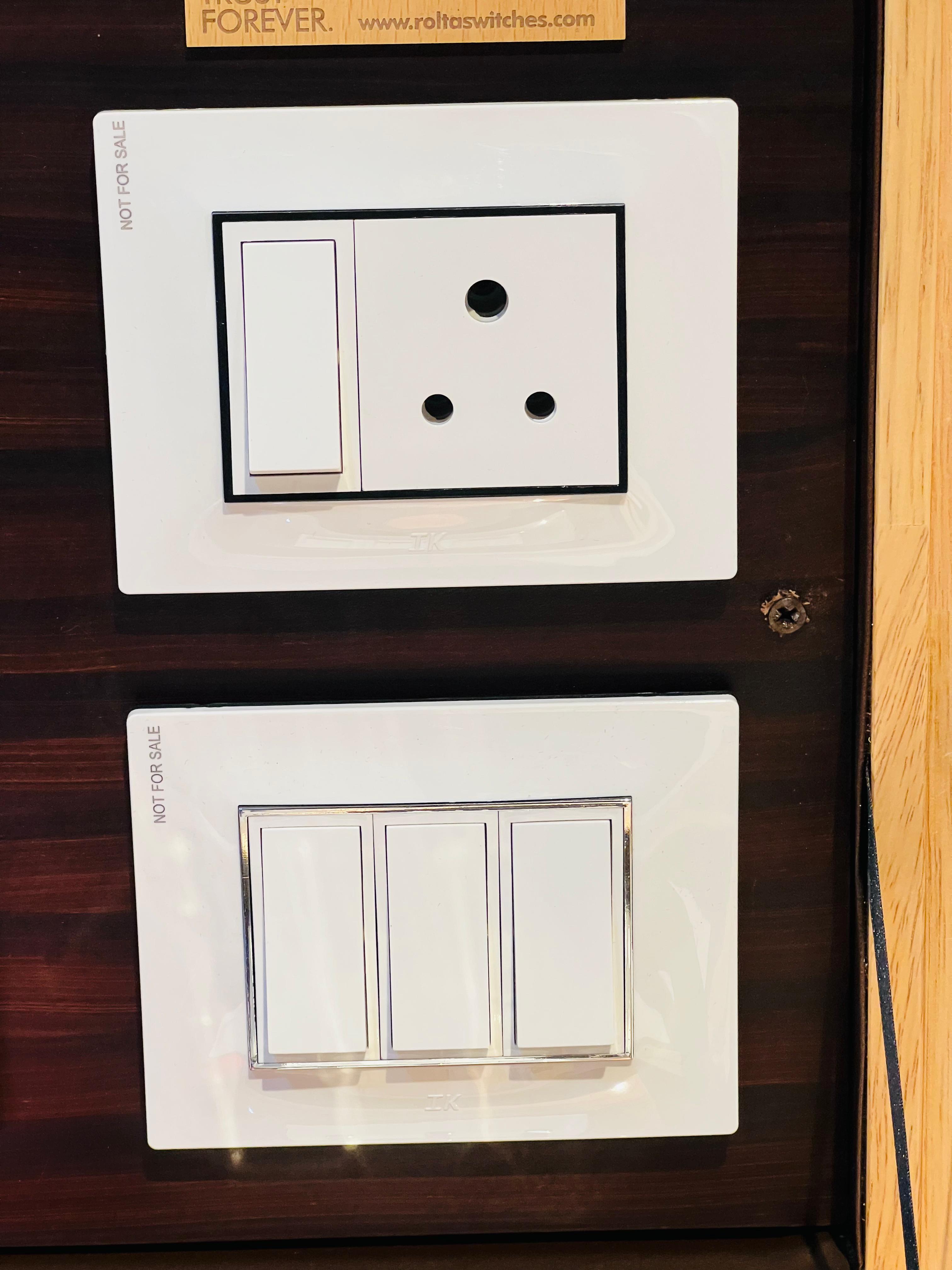 Minimalist White Switch and Socket