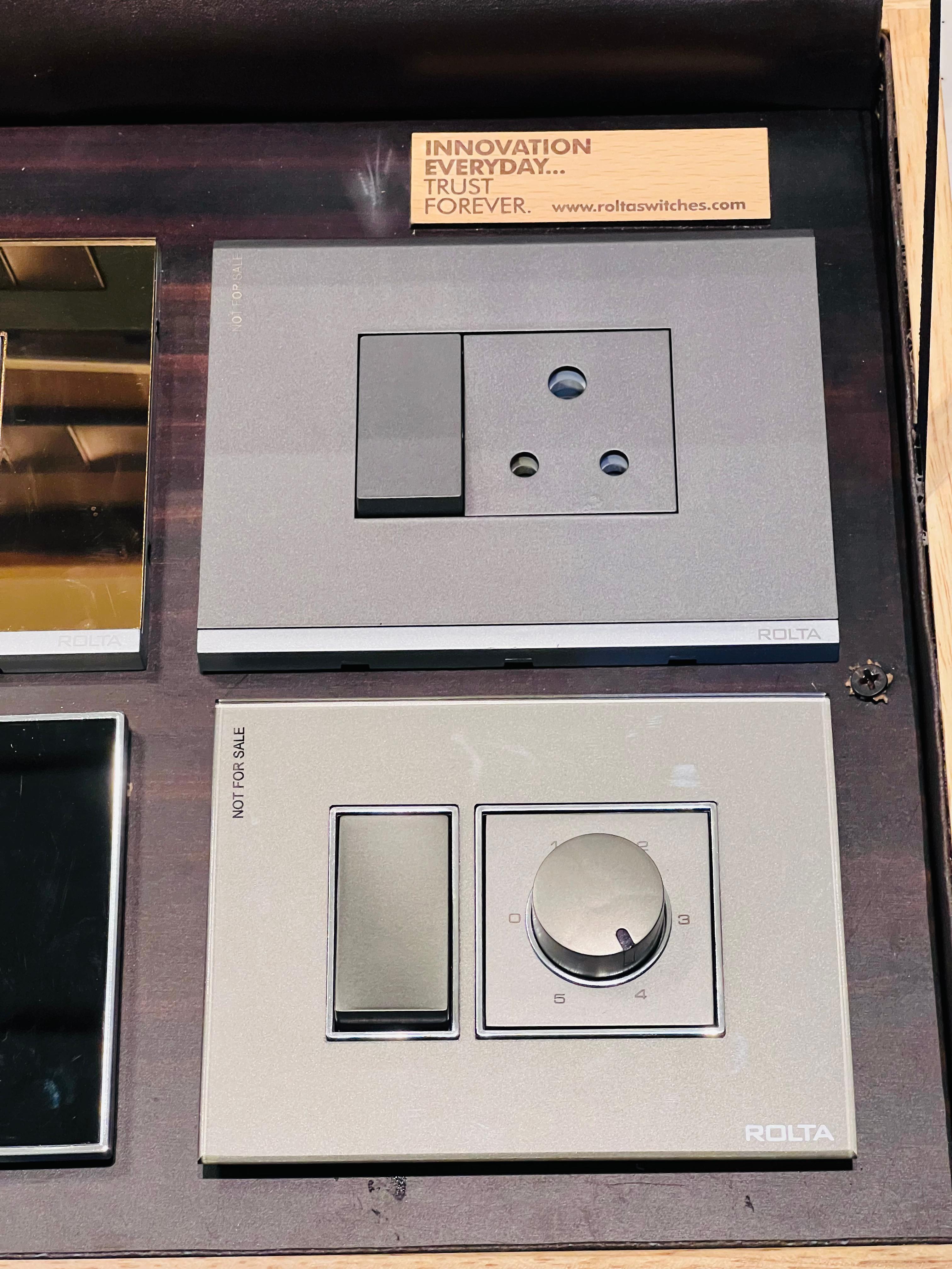 Modern Grey Dimmer and Socket