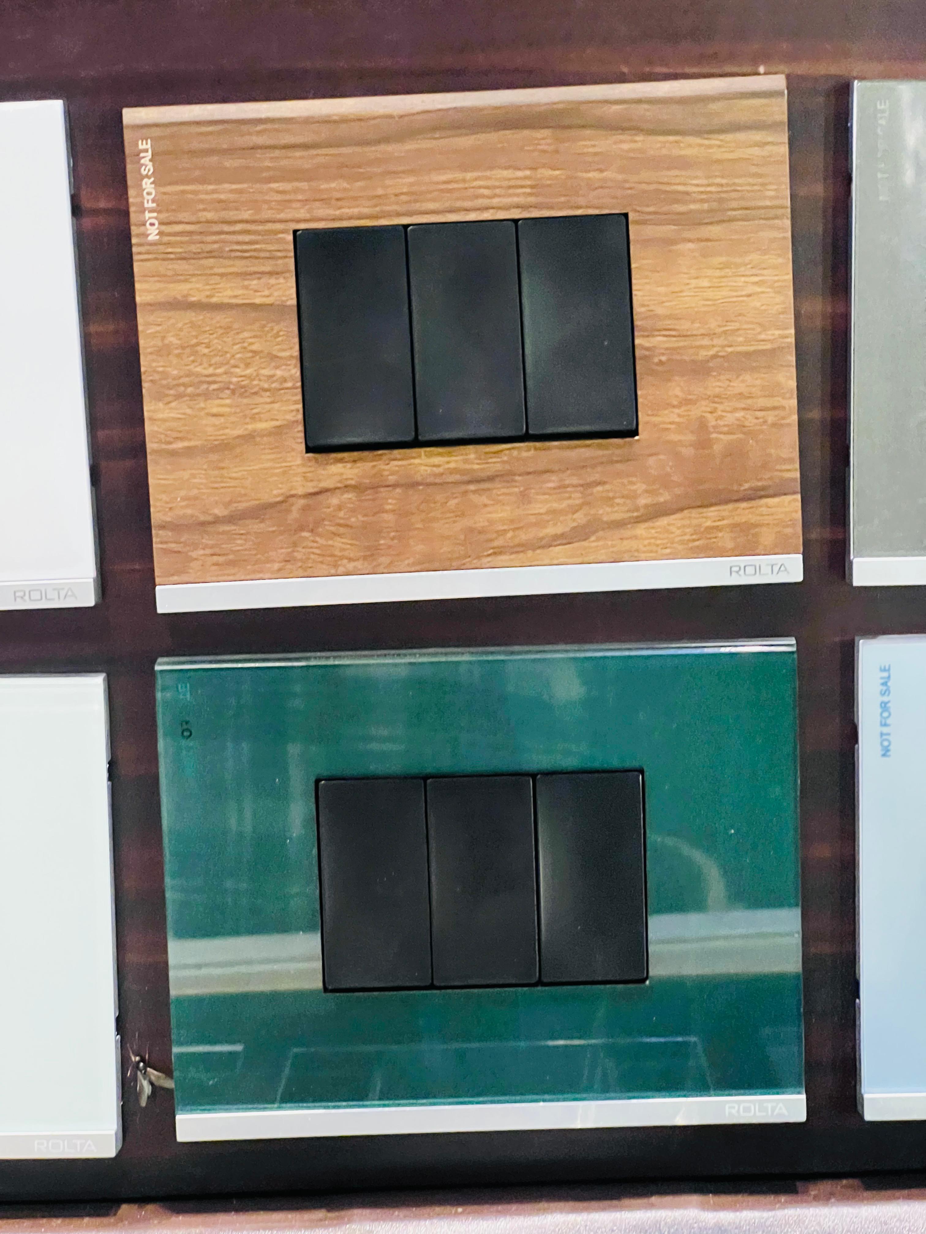Natural Wood and Glass-Finish Switches