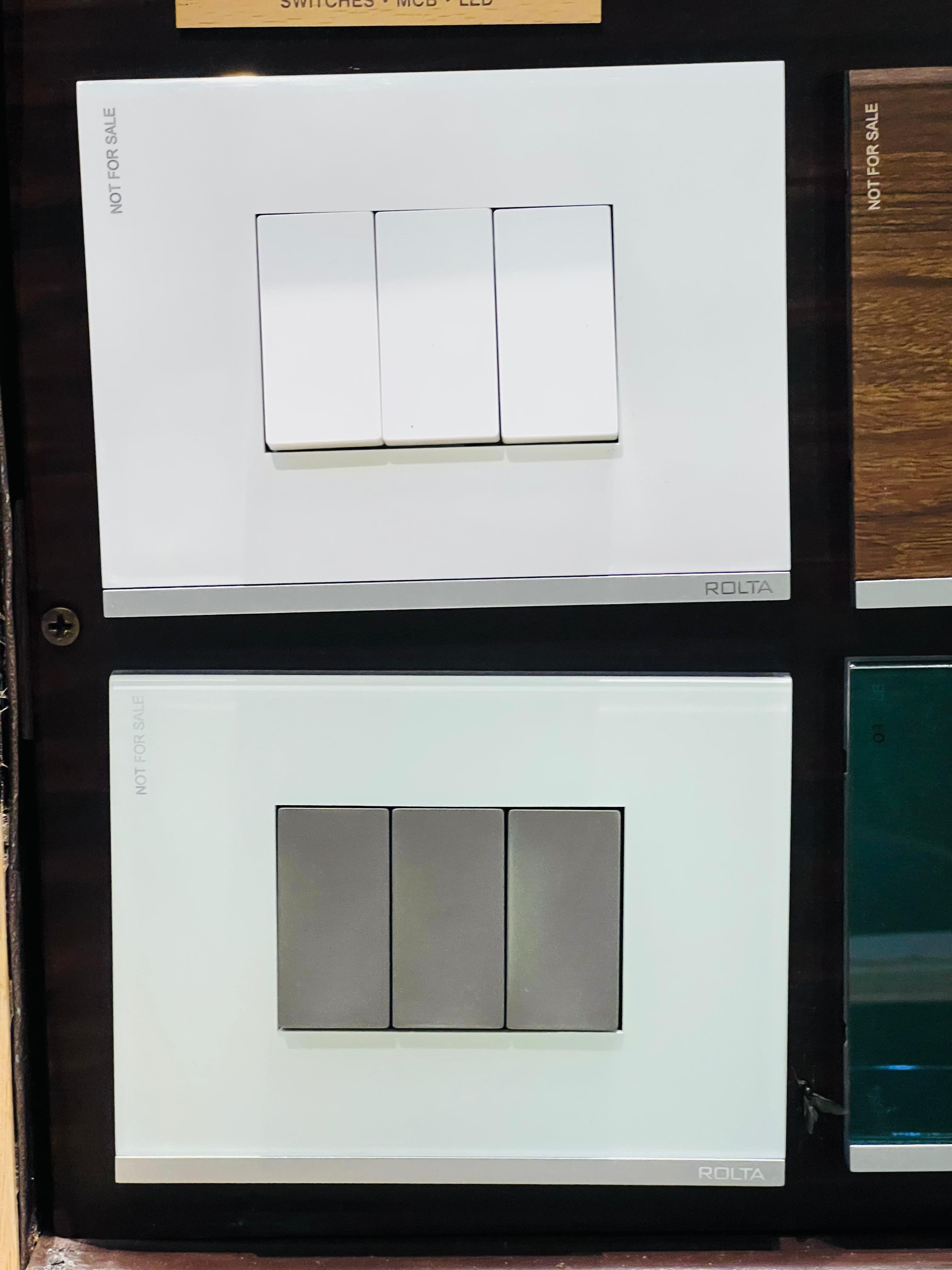 Minimalist White and Metallic Switches