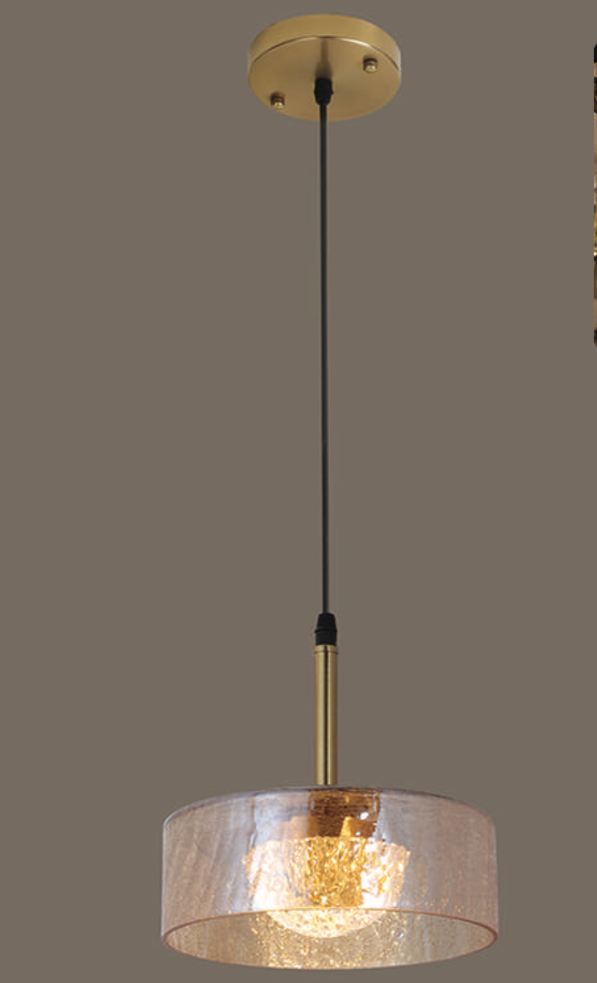 Modern Gold Disc Pendant