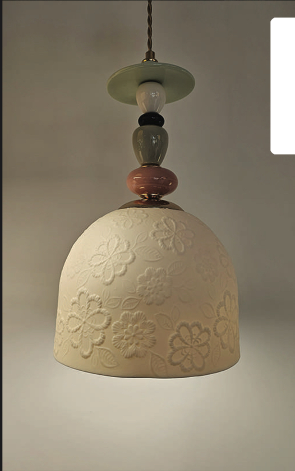 Sculptural Ceramic Pendant