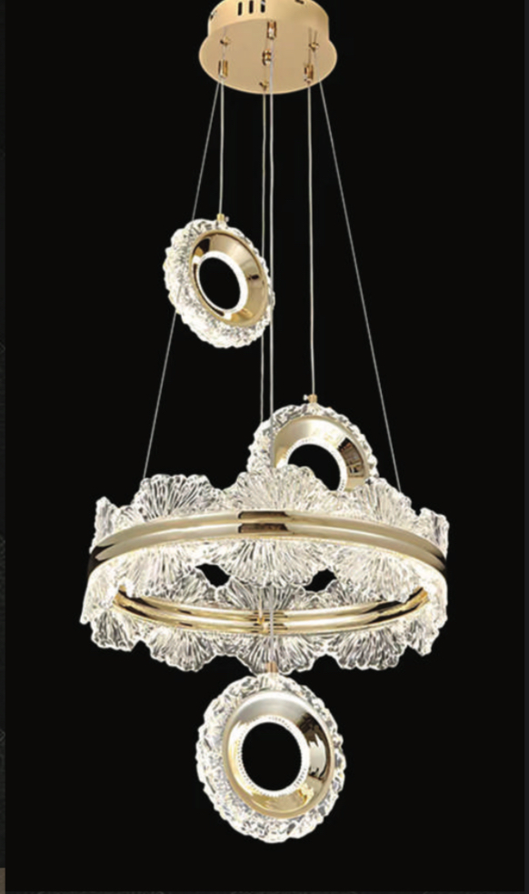 Modern Crystal Ring Cluster