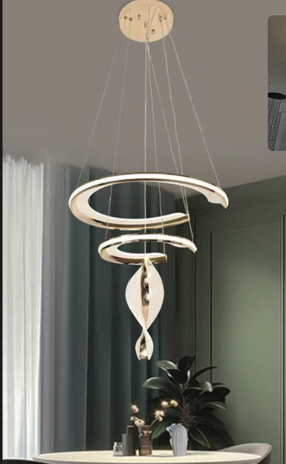 Modern LED Double-Ring Pendant