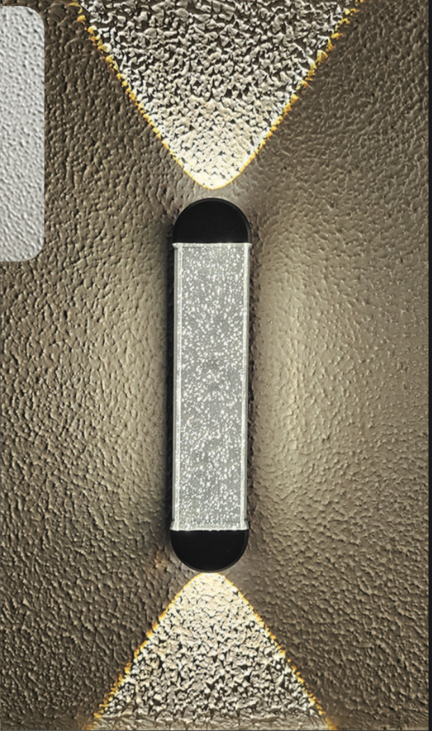 Elegant Bubbled-Glass Up-Down Light