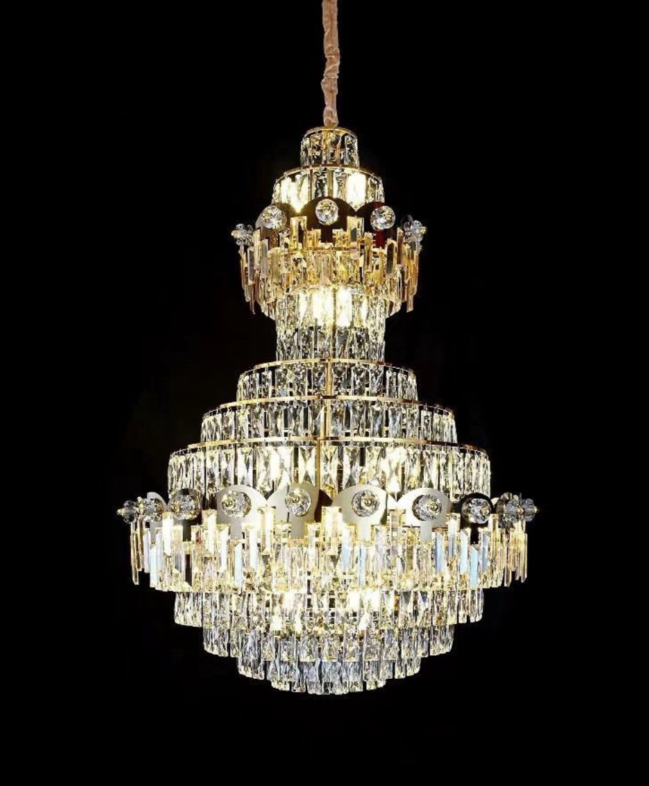 Modern Abstract Disc Chandelier