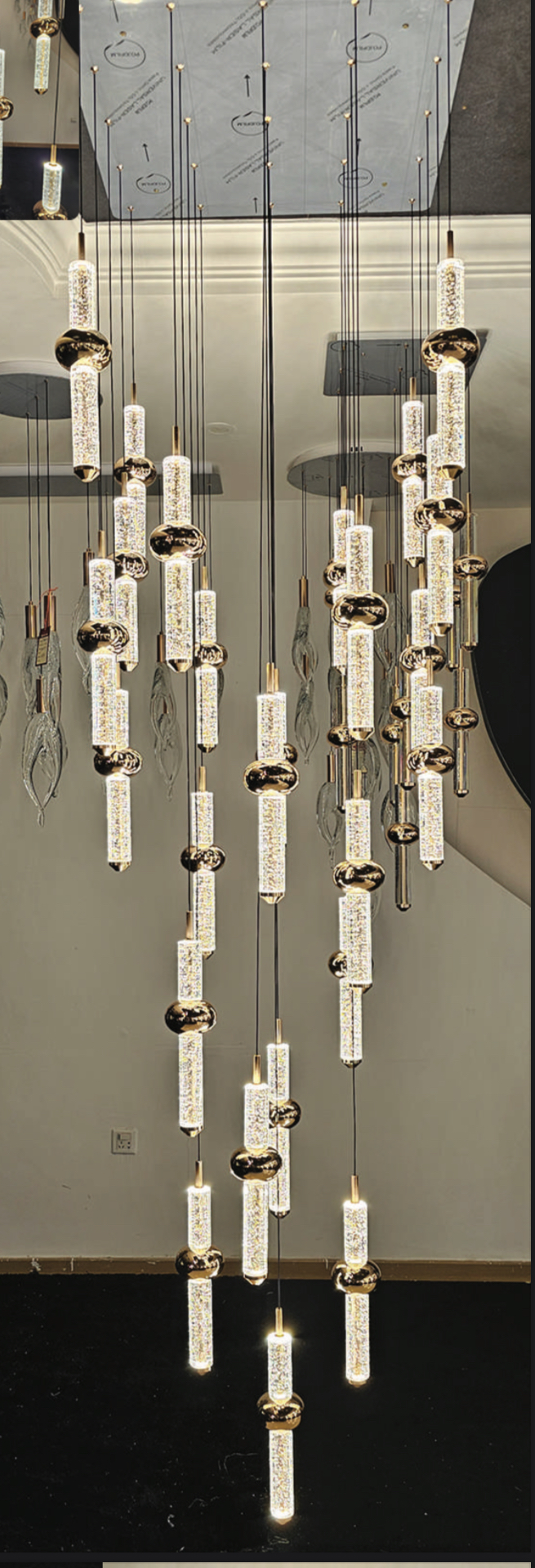 Cascading Modern Disc Chandelier