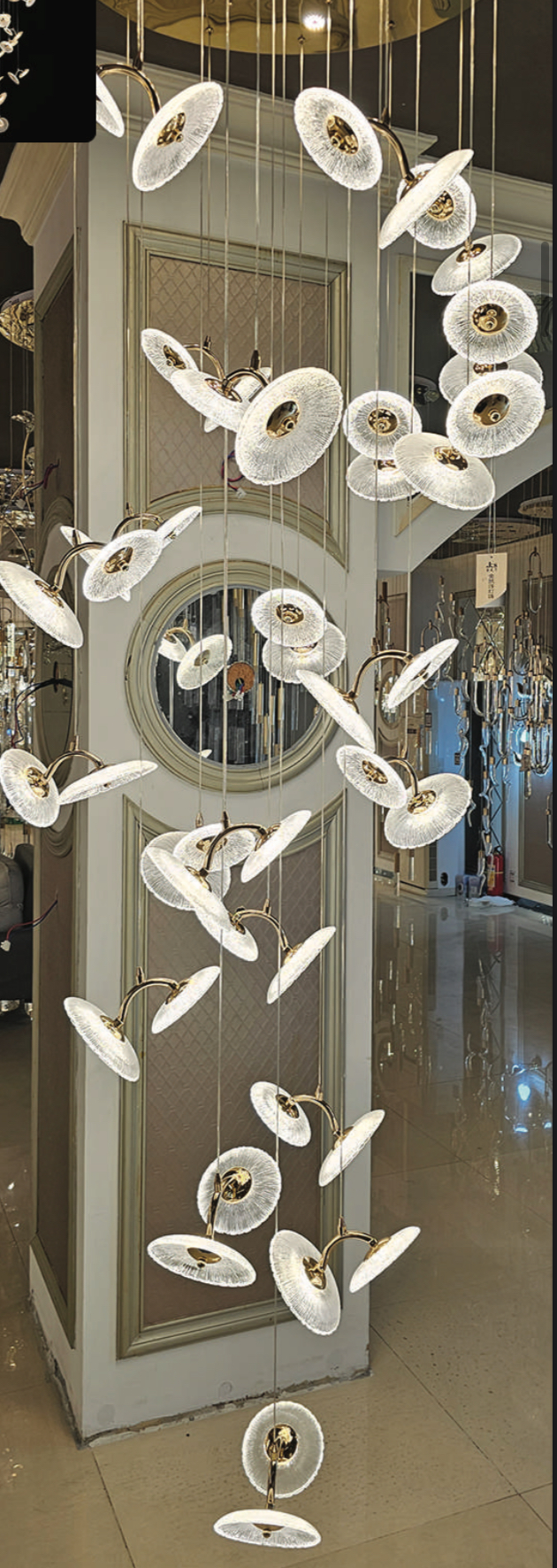 Modern Bubble Column Chandelier